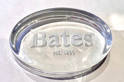 Paperweight - Bates est. 1855 Glass Paperweight