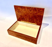 Rosewood Finish Bureau Box with Bates Academia Seal (Large)