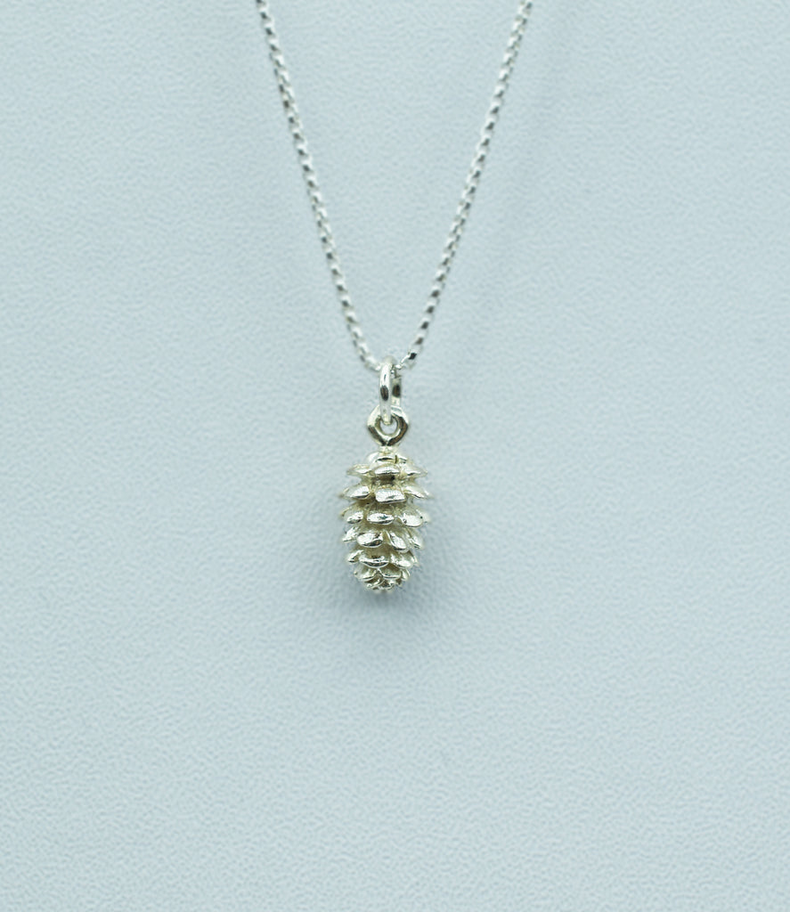Downeast Jewelers, Sterling Silver Maine Pinecone 18" necklace