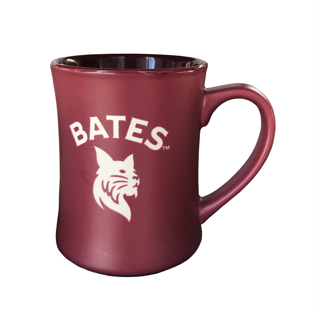Mug with Etched BATES over Bobcat