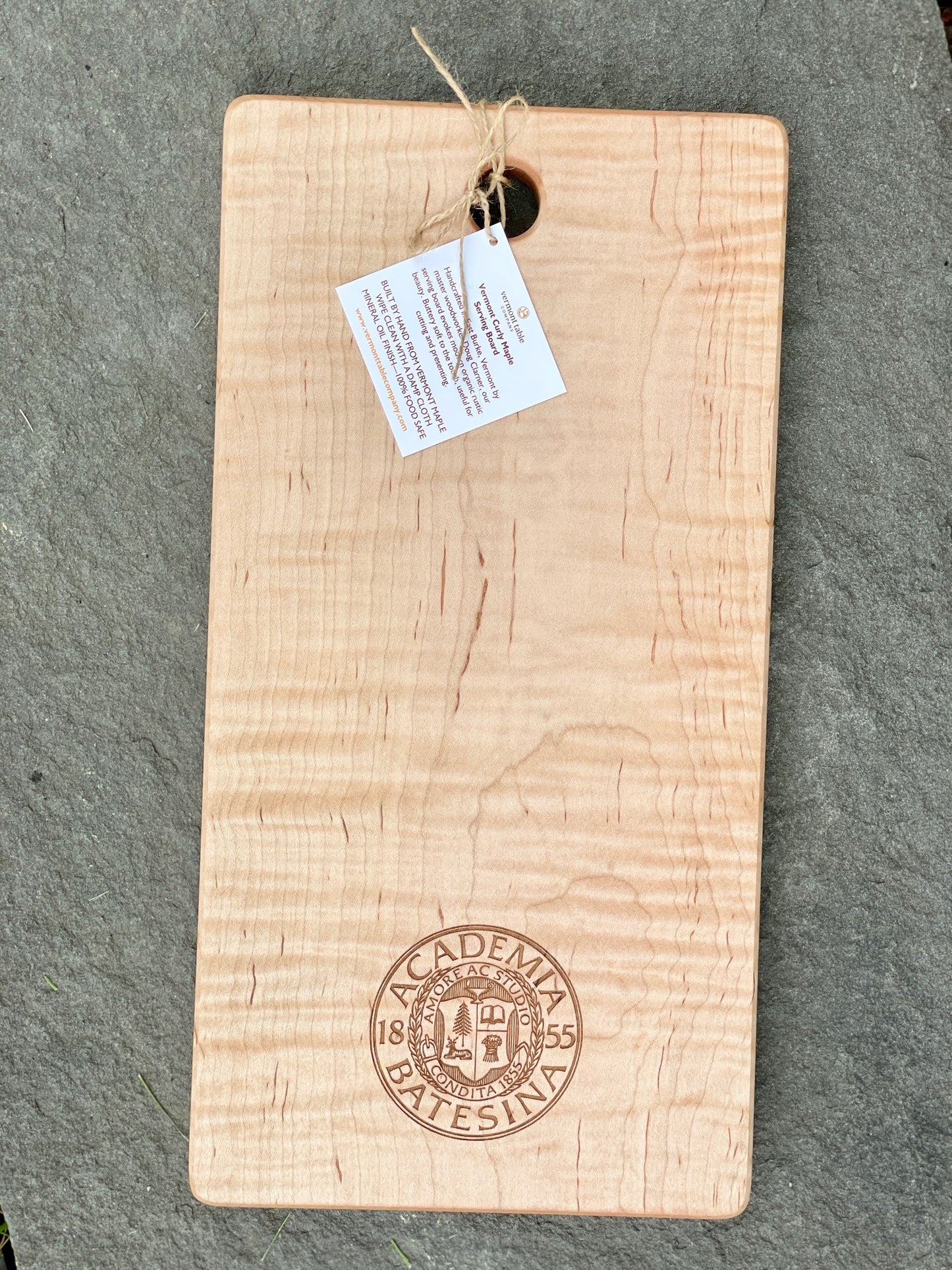 Curly Maple Serving Board with Bates Seal