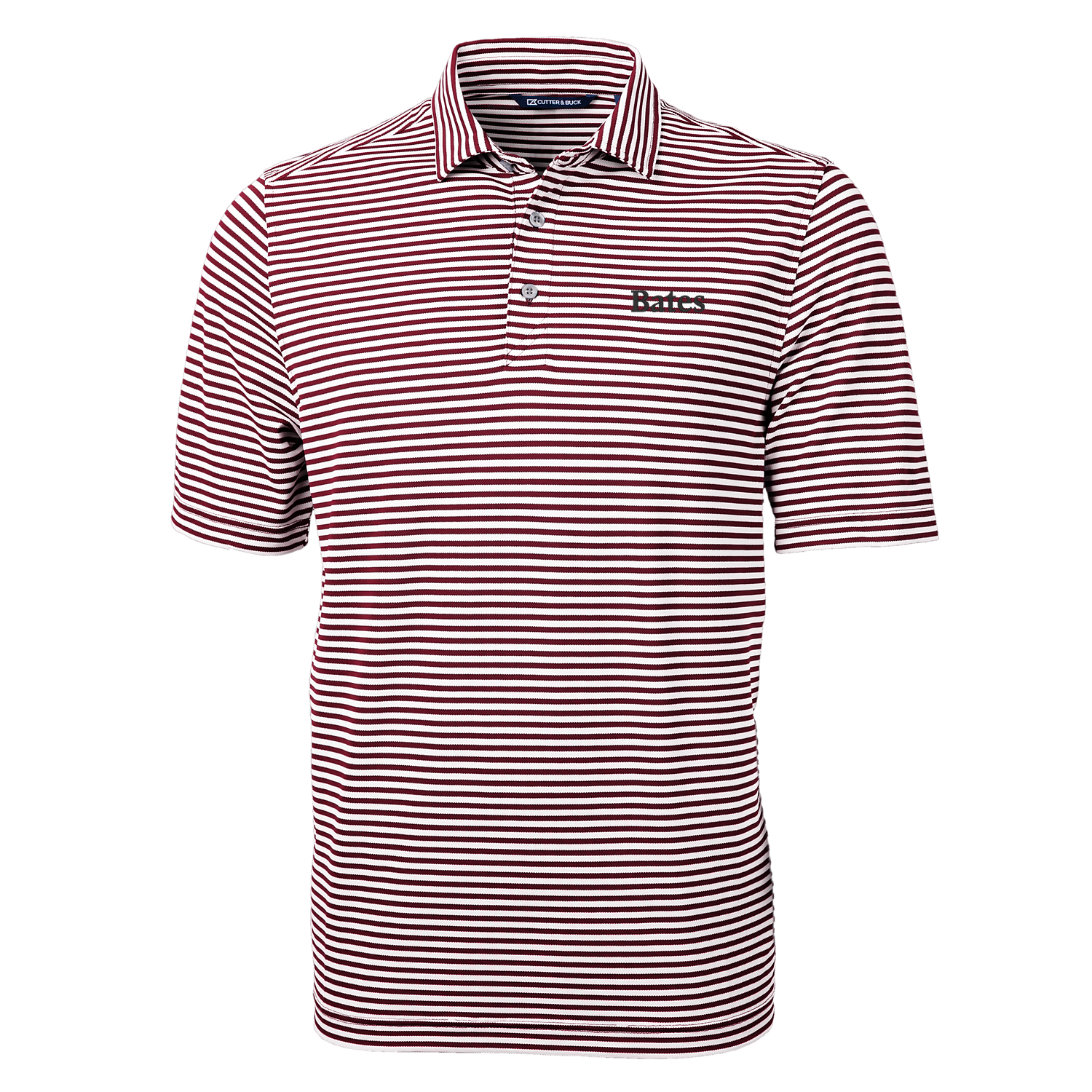 Cutter Buck Virtue Eco Pique Stripe Recycled Men s Polo Bates