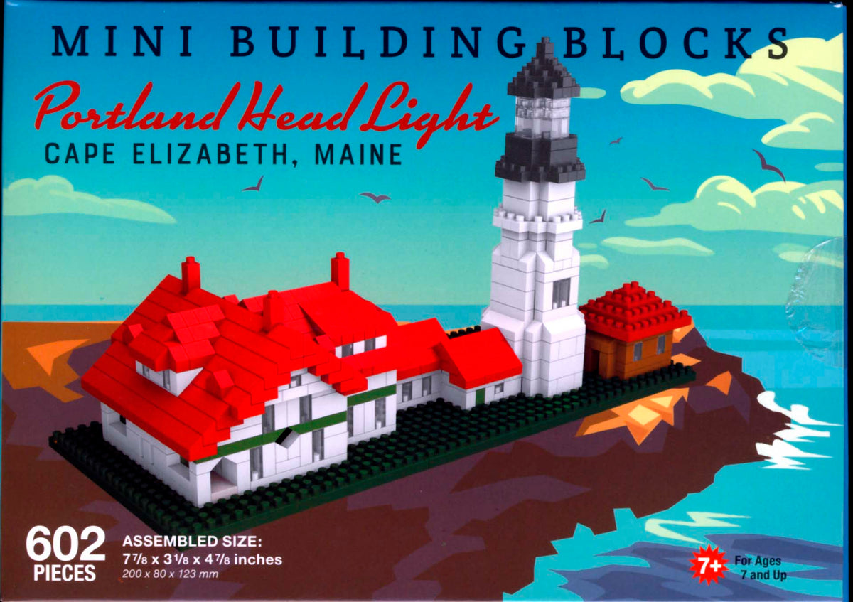 Portland Small Blocks Mini Building Blocks, Portland Head Light – Bates College Store