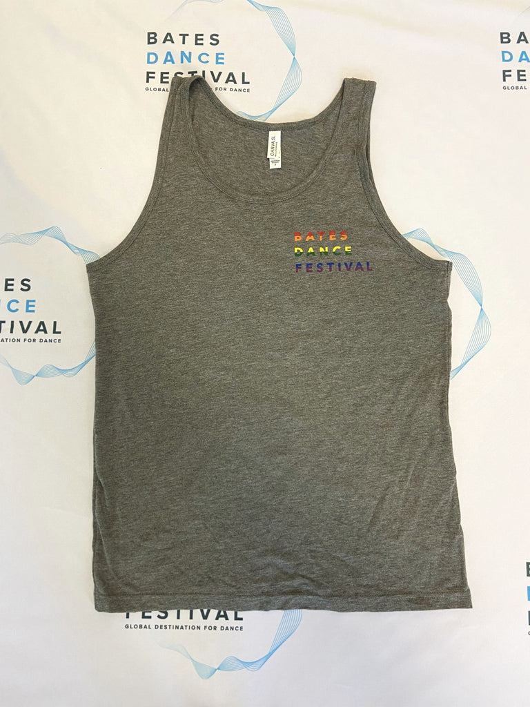 Bates Dance Festival Grey Tank Rainbow Pride