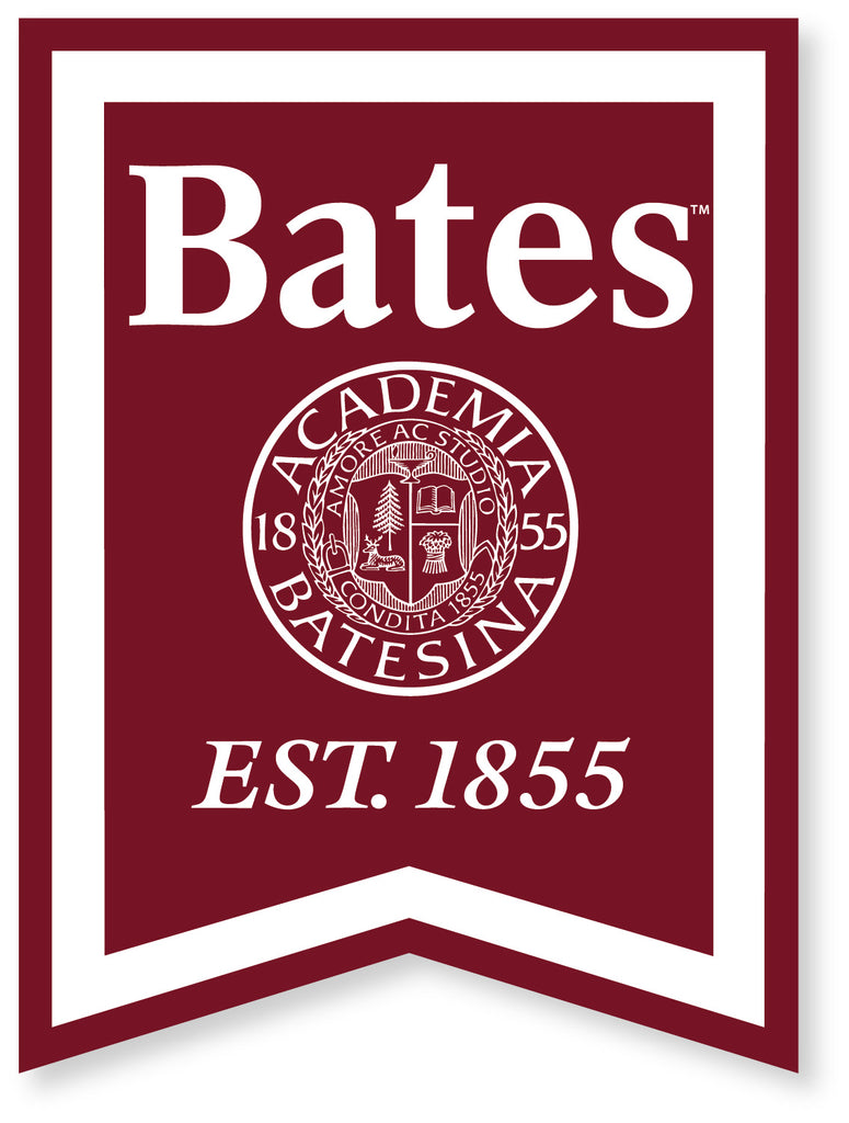 Banner, Felt Vertical Banner with "Bates" and Academia Seal