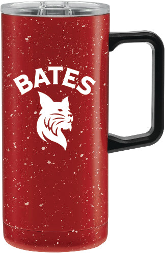 Travel Mug with Speckled Red Exterior