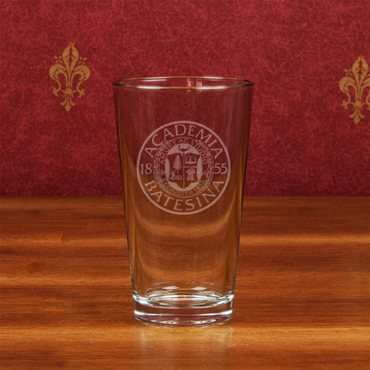 Pint Mixing Glass with Etched Academia Seal