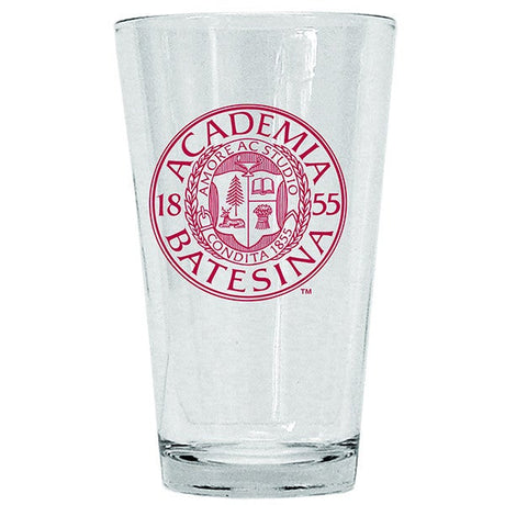 Pint Glass with Bates Academia Seal
