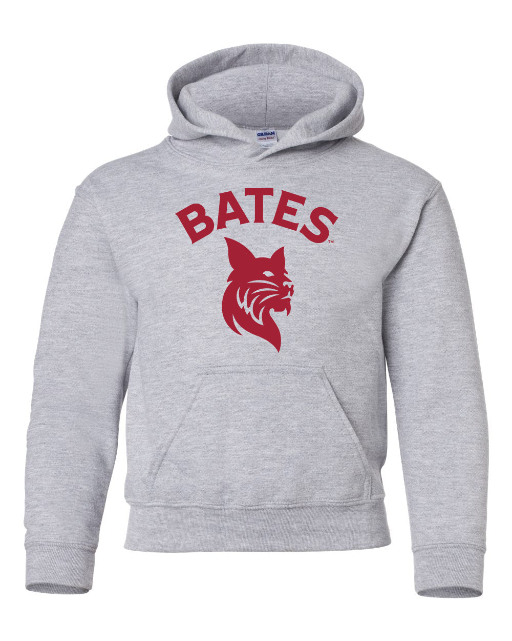 Youth Grey BATES over Bobcat Hoodie
