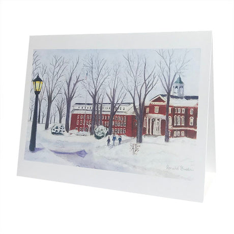 Single Hathorn and Parker Hall in Snow Card