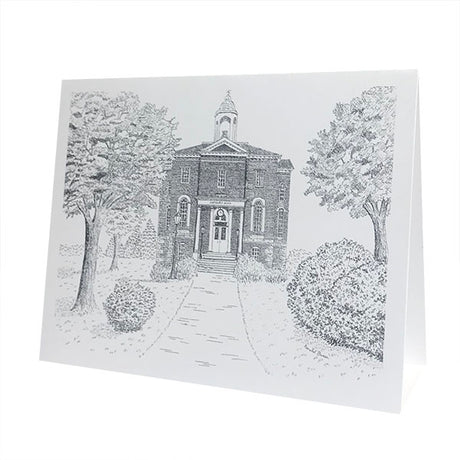 Single Hathorn Hall in Pen & Ink Card