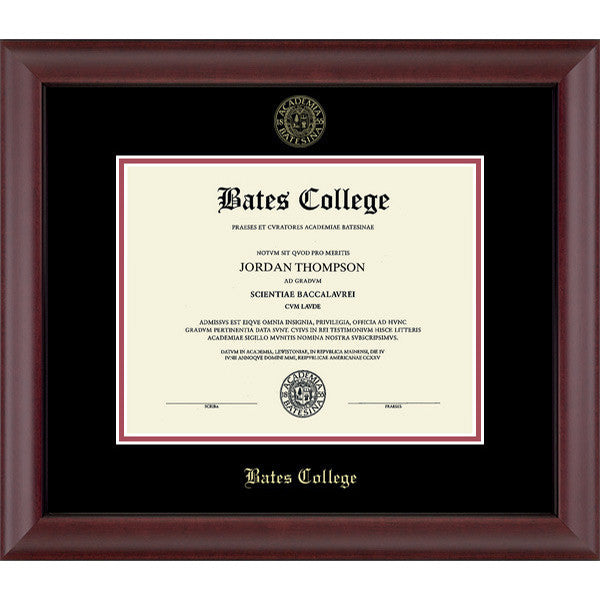 Embossed "Cambridge" Edition Diploma Frame (Black/Crimson)