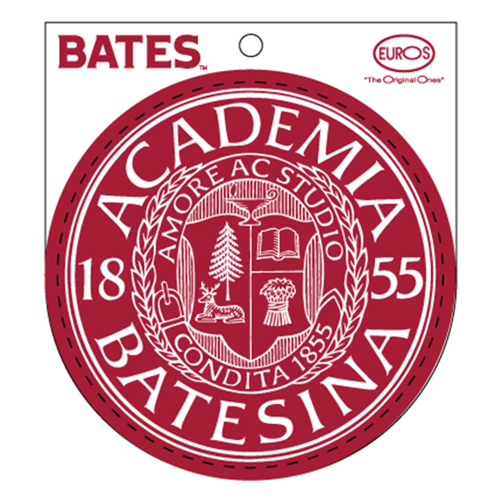 Round Garnet Vinyl Sticker of Bates Seal