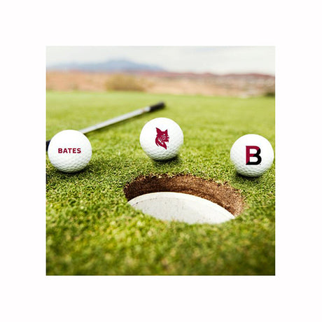 Golf Ball with Bates Bobcat Icons, Set of 3