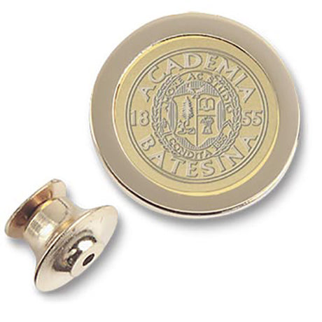 Lapel Pin, Gold Plated with Bates Academia Seal
