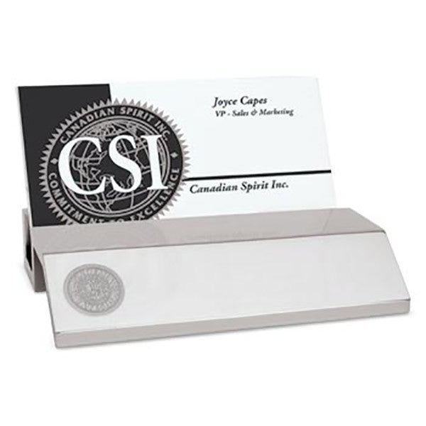 Silver Tone Business Card Holder