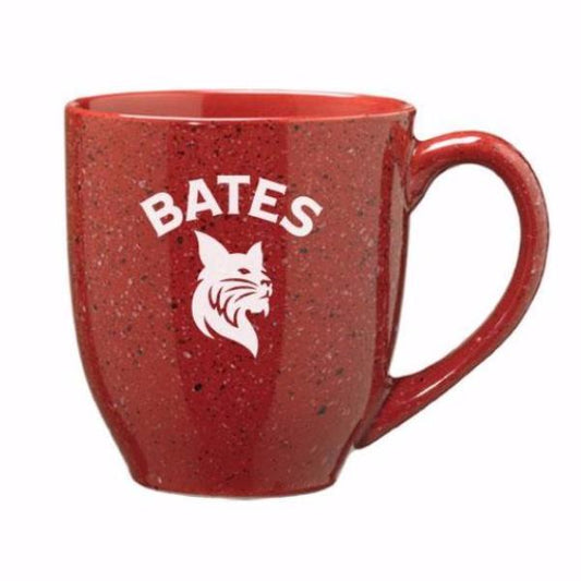 16 oz. Speckled Etched Bates Bobcat Mug