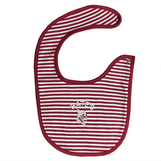 Garnet & White Striped Bib from Creative Knitwear
